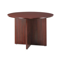 Alera Valencia Round Conference Table W-legs, 29 1-2h X 42 Dia., Mahogany