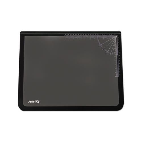 Lift-top Pad Desktop Organizer With Clear Overlay, 31 X 20, Black
