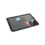 Lift-top Pad Desktop Organizer With Clear Overlay, 22 X 17, Black