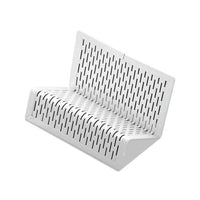 Urban Collection Punched Metal Business Card Holder, Holds 50 2 X 3 1-2, White