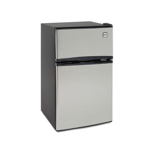 Counter-height 3.1 Cu. Ft Two-door Refrigerator-freezer, Black-stainless Steel