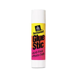 Permanent Glue Stic, 0.26 Oz, Applies White, Dries Clear
