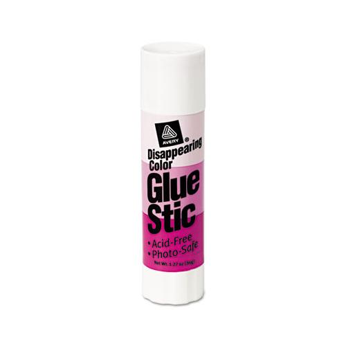 Permanent Glue Stic, 1.27 Oz, Applies Purple, Dries Clear
