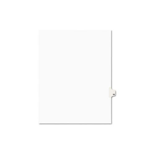 Preprinted Legal Exhibit Side Tab Index Dividers, Avery Style, 10-tab, 18, 11 X 8.5, White, 25-pack, (1018)