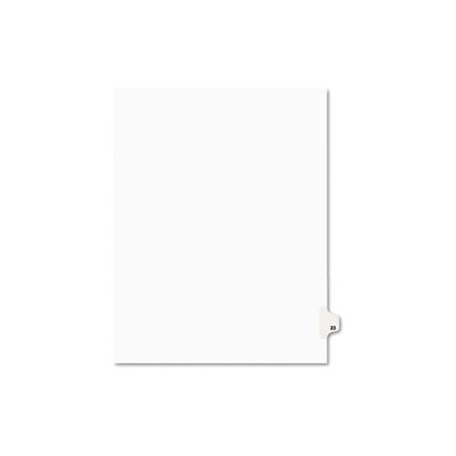 Preprinted Legal Exhibit Side Tab Index Dividers, Avery Style, 10-tab, 23, 11 X 8.5, White, 25-pack, (1023)
