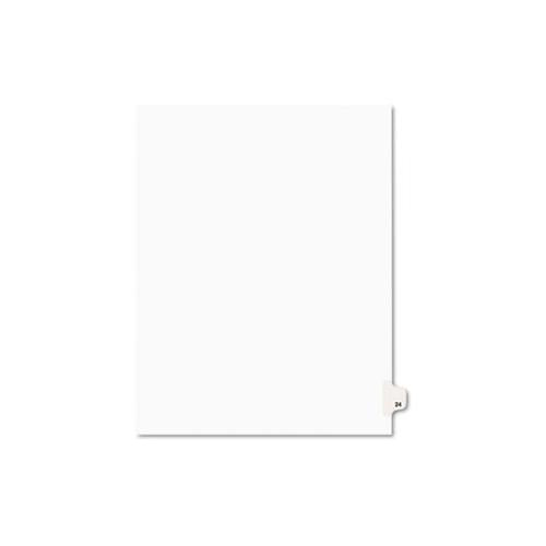 Preprinted Legal Exhibit Side Tab Index Dividers, Avery Style, 10-tab, 24, 11 X 8.5, White, 25-pack, (1024)