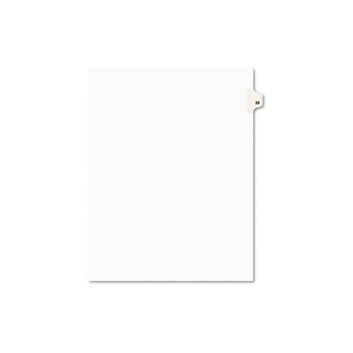 Preprinted Legal Exhibit Side Tab Index Dividers, Avery Style, 10-tab, 28, 11 X 8.5, White, 25-pack, (1028)
