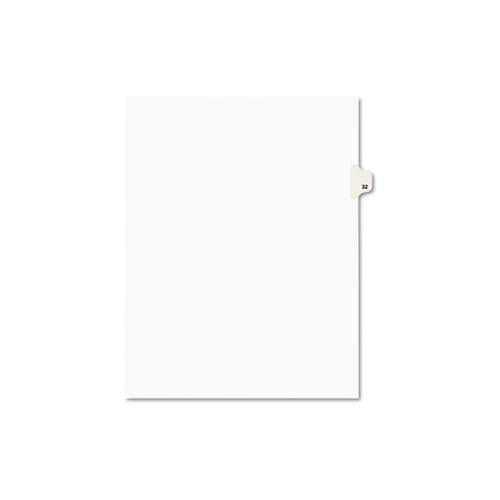 Preprinted Legal Exhibit Side Tab Index Dividers, Avery Style, 10-tab, 32, 11 X 8.5, White, 25-pack, (1032)