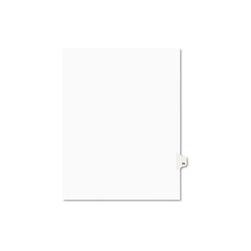 Preprinted Legal Exhibit Side Tab Index Dividers, Avery Style, 10-tab, 70, 11 X 8.5, White, 25-pack, (1070)