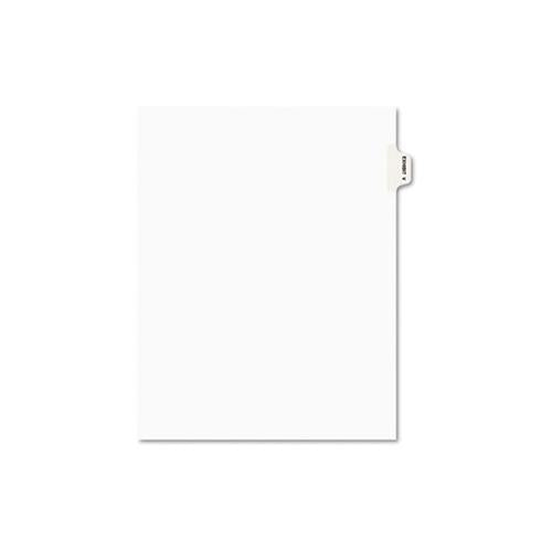 Avery-style Preprinted Legal Side Tab Divider, Exhibit V, Letter, White, 25-pack, (1392)