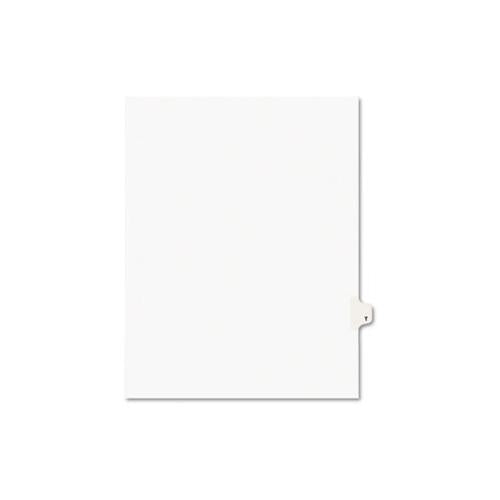 Preprinted Legal Exhibit Side Tab Index Dividers, Avery Style, 26-tab, T, 11 X 8.5, White, 25-pack, (1420)