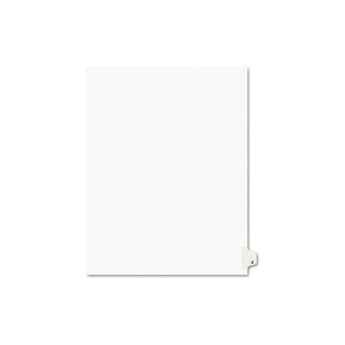 Preprinted Legal Exhibit Side Tab Index Dividers, Avery Style, 26-tab, Z, 11 X 8.5, White, 25-pack, (1426)