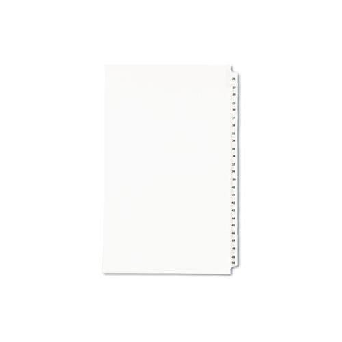 Preprinted Legal Exhibit Side Tab Index Dividers, Avery Style, 25-tab, 26 To 50, 14 X 8.5, White, 1 Set, (1431)