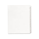 Preprinted Legal Exhibit Side Tab Index Dividers, Allstate Style, 25-tab, 51 To 75, 11 X 8.5, White, 1 Set, (1703)