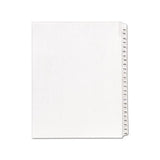 Preprinted Legal Exhibit Side Tab Index Dividers, Allstate Style, 25-tab, 101 To 125, 11 X 8.5, White, 1 Set, (1705)