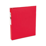 Economy Non-view Binder With Round Rings, 3 Rings, 1" Capacity, 11 X 8.5, Red, (3310)