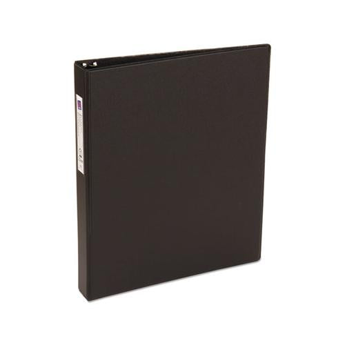 Economy Non-view Binder With Round Rings, 3 Rings, 1" Capacity, 11 X 8.5, Black, (4301)