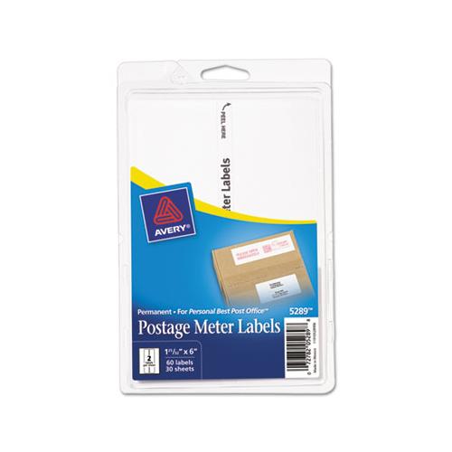 Postage Meter Labels For Personal Post Office, 1.78 X 6, White, 2-sheet, 30 Sheets-pack, (5289)