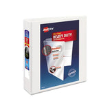 Heavy-duty Non Stick View Binder With Durahinge And Slant Rings, 3 Rings, 2" Capacity, 11 X 8.5, White, (5504)