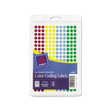 Handwrite-only Self-adhesive "see Through" Removable Round Color Dots, 0.25" Dia., Assorted, 216-sheet, 4 Sheets-pack, (5796)
