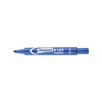 Marks A Lot Large Desk-style Permanent Marker, Broad Chisel Tip, Blue, Dozen, (8886)