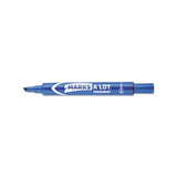 Marks A Lot Large Desk-style Permanent Marker, Broad Chisel Tip, Blue, Dozen, (8886)