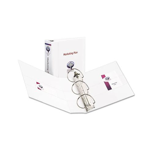 Durable View Binder With Durahinge And Ezd Rings, 3 Rings, 4" Capacity, 11 X 8.5, White, (9801)