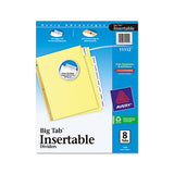 Insertable Big Tab Dividers, 8-tab, Letter