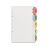 Insertable Style Edge Tab Plastic Dividers, 7-hole Punched, 5-tab, 8.5 X 5.5, Translucent, 1 Set