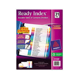 Customizable Toc Ready Index Multicolor Dividers, 31-tab, Letter