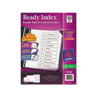 Customizable Toc Ready Index Black And White Dividers, 10-tab, Letter