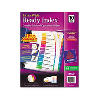 Customizable Toc Ready Index Multicolor Dividers, 10-tab, Letter