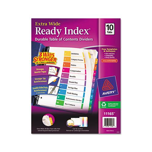 Customizable Toc Ready Index Multicolor Dividers, 10-tab, Letter