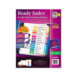 Customizable Toc Ready Index Multicolor Dividers, 15-tab, Letter, 6 Sets