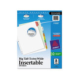 Insertable Big Tab Dividers, 8-tab, 11 1-8 X 9 1-4
