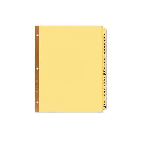 Preprinted Laminated Tab Dividers W-gold Reinforced Binding Edge, 25-tab, Letter