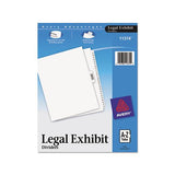 Preprinted Legal Exhibit Side Tab Index Dividers, Avery Style, 27-tab, A To Z, 11 X 8.5, White, 1 Set