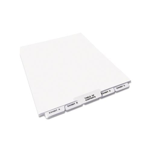 Preprinted Legal Exhibit Bottom Tab Index Dividers, Avery Style, 27-tab, Exhibit A To Exhibit Z, 11 X 8.5, White, 1 Set