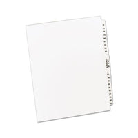 Preprinted Legal Exhibit Side Tab Index Dividers, Avery Style, 26-tab, 76 To 100, 11 X 8.5, White, 1 Set