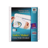 Print And Apply Index Maker Clear Label Dividers, 8 White Tabs, Letter