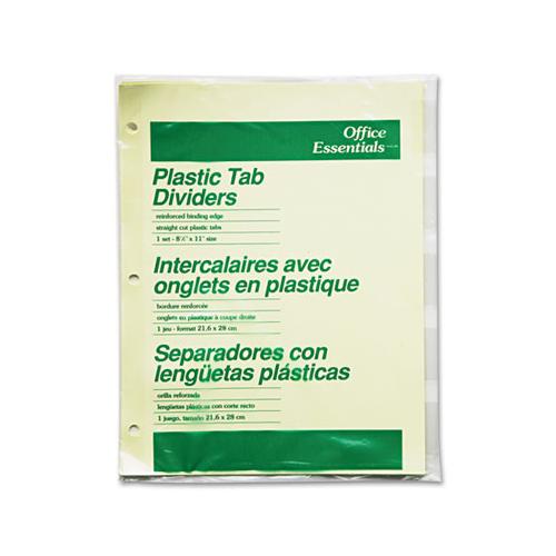 Plastic Insertable Dividers, 5-tab, Letter