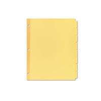 Write & Erase Plain-tab Paper Dividers, 8-tab, Letter, Buff, 24 Sets
