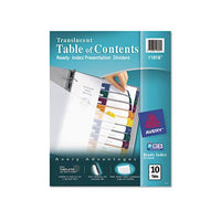 Customizable Table Of Contents Ready Index Dividers With Multicolor Tabs, 10-tab, 1 To 10, 11 X 8.5, Translucent, 1 Set