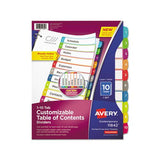 Customizable Toc Ready Index Multicolor Dividers, 1-10, Letter