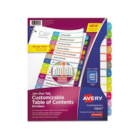 Customizable Toc Ready Index Multicolor Dividers, Jan-dec, Letter