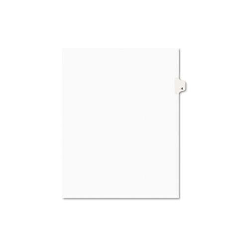 Preprinted Legal Exhibit Side Tab Index Dividers, Avery Style, 10-tab, 6, 11 X 8.5, White, 25-pack