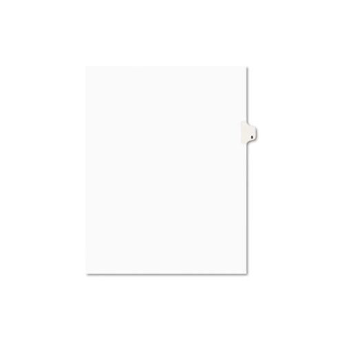 Preprinted Legal Exhibit Side Tab Index Dividers, Avery Style, 10-tab, 8, 11 X 8.5, White, 25-pack