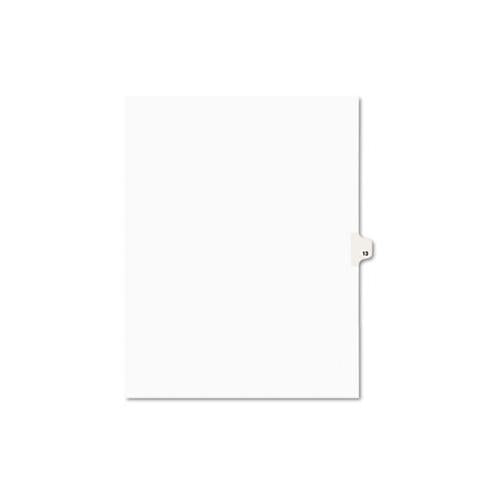 Preprinted Legal Exhibit Side Tab Index Dividers, Avery Style, 10-tab, 13, 11 X 8.5, White, 25-pack