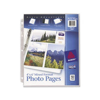 Photo Storage Pages For Six 4 X 6 Mixed Format Photos, 3-hole Punched, 10-pack