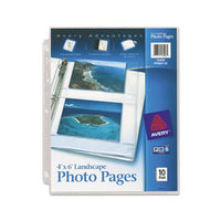 Photo Storage Pages For Four 4 X 6 Horizontal Photos, 3-hole Punched, 10-pack